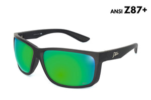 Breach - Matte Black - Green Machine Polarized ANSI Z87+