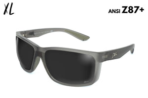 Breach XL - Frosted Gray - Jet Black Polarized ANSI Z87+