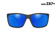 Breach - Matte Black - Deep Blue Polarized ANSI Z87+