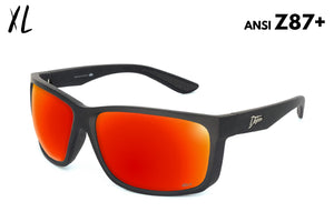 Breach XL - Matte Black - Red Sunset Polarized ANSI Z87+