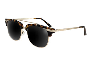 Tortoise Shell Gold - Jet Black Lens Polarized - Schiffbrüchiger