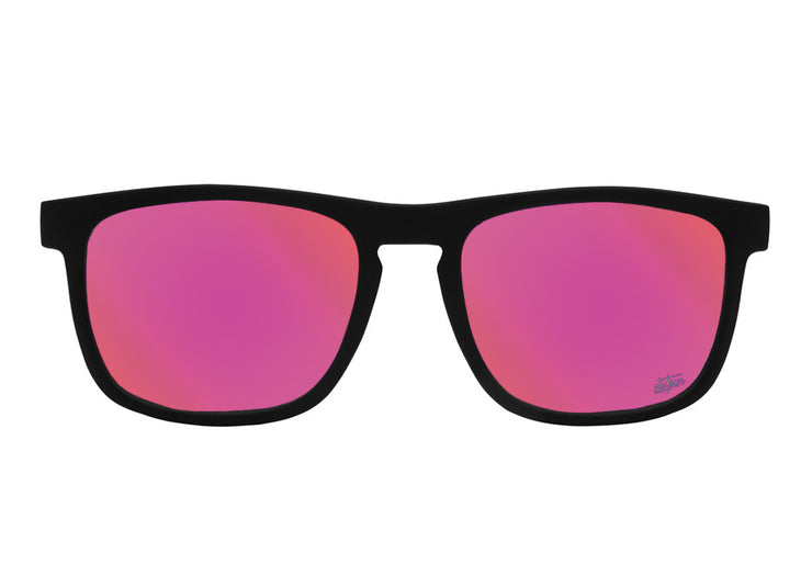 Floaties XL - Matte Black - Pink Lemonade Lens Polarized