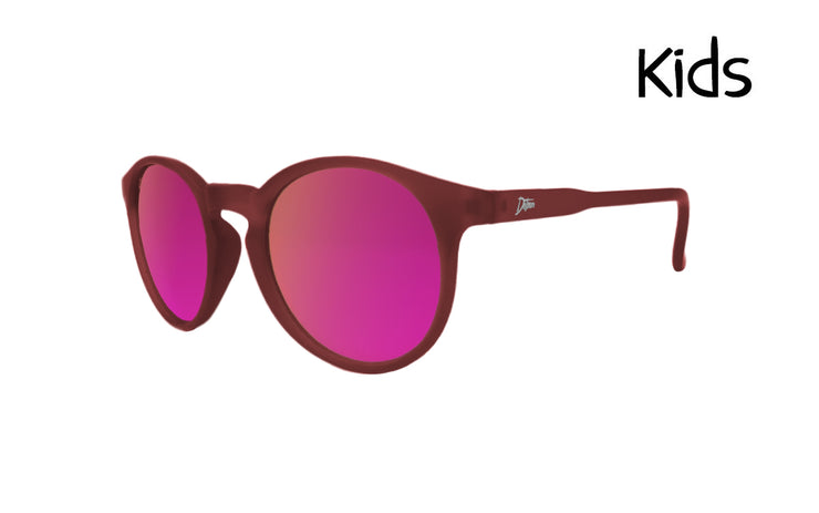 Guppy Kids Frosted Burgundy- Pink Lens