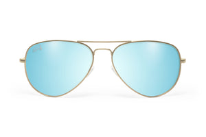 Gold - Sky Blue Lens Polarized - Oasis
