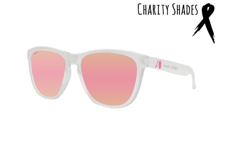 Frosted Clear - Pink Lens Polarized - Essentials - Breast Cancer Edition